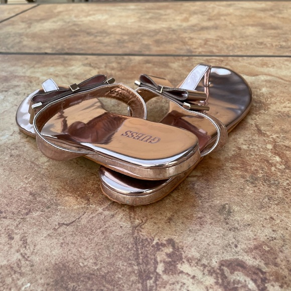 Guess Rose Gold Sandals with Bow - Picture 13 of 15